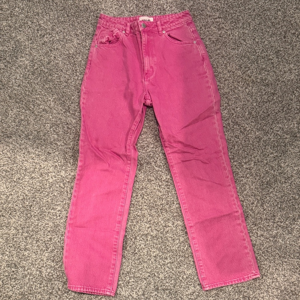 Rollas Pink High-Rise Women's Jeans